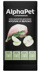 AlphaPet Superpremium Крем-лакомство с кроликом и яблоком